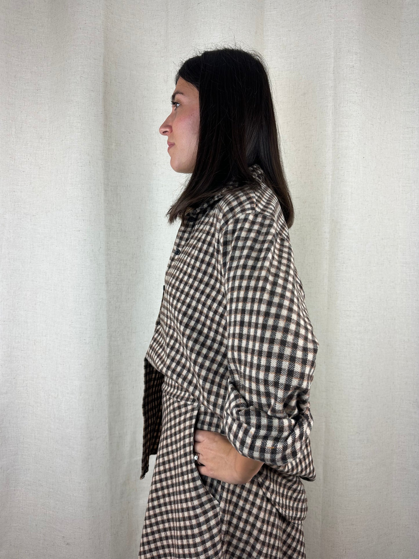CAMICIA QUADRETTI MARRONE