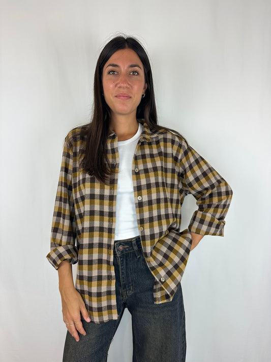 CAMICIA QUADRI SENAPE