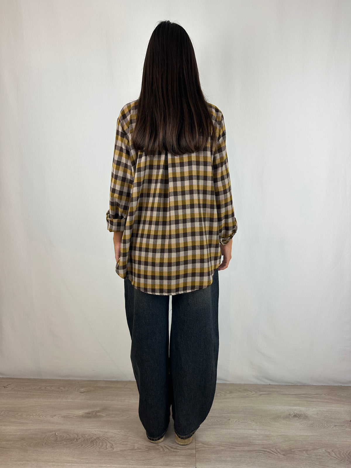 CAMICIA QUADRI SENAPE
