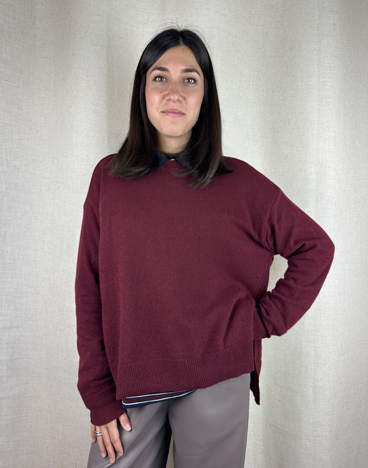 MAGLIONCINO BORDEAUX LANA