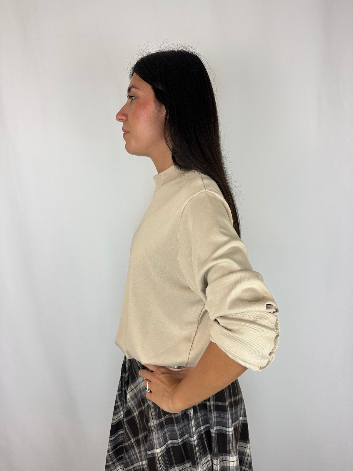 MAGLIA BEIGE M|LUNGA COTONE