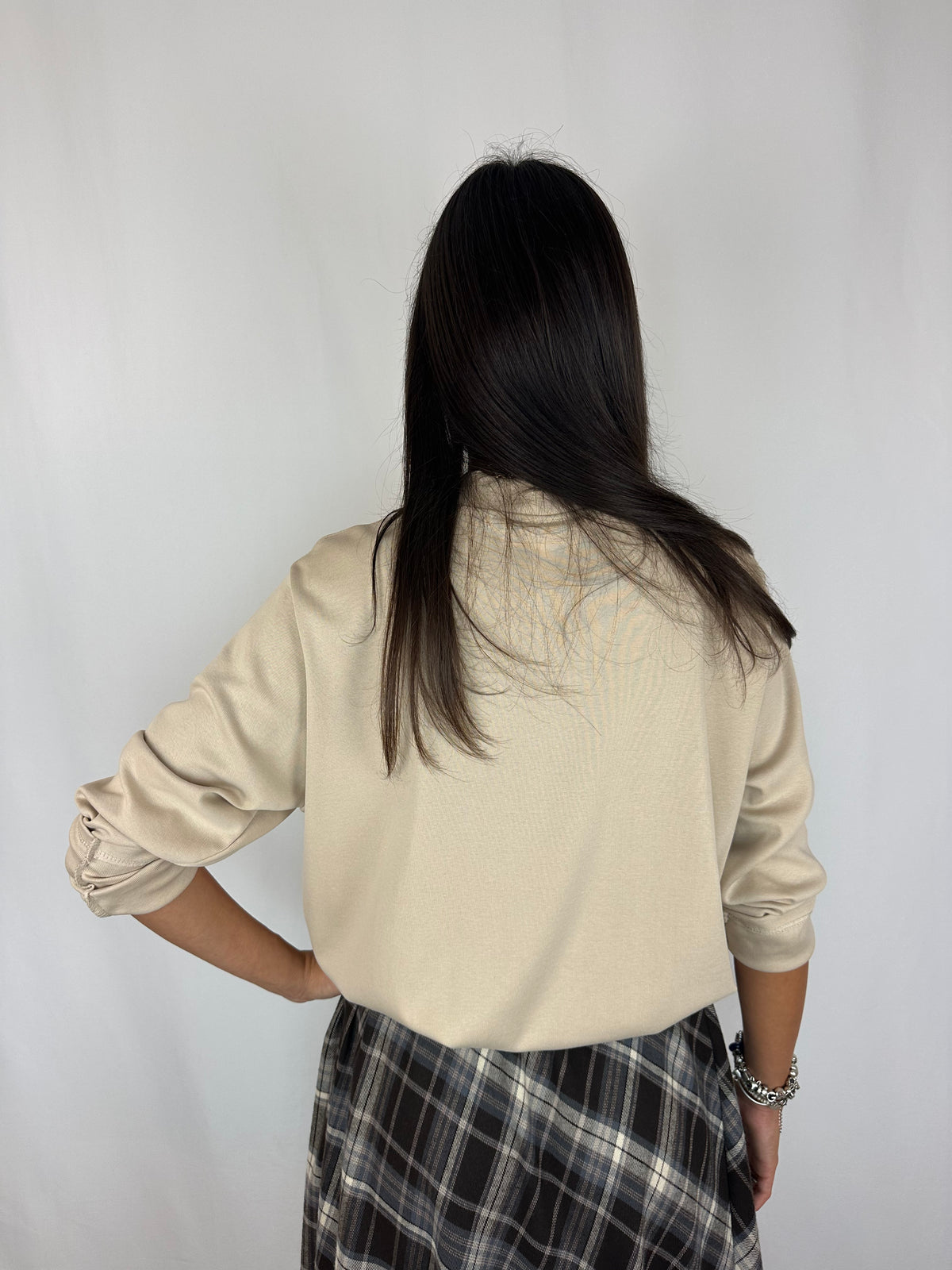 MAGLIA BEIGE M|LUNGA COTONE