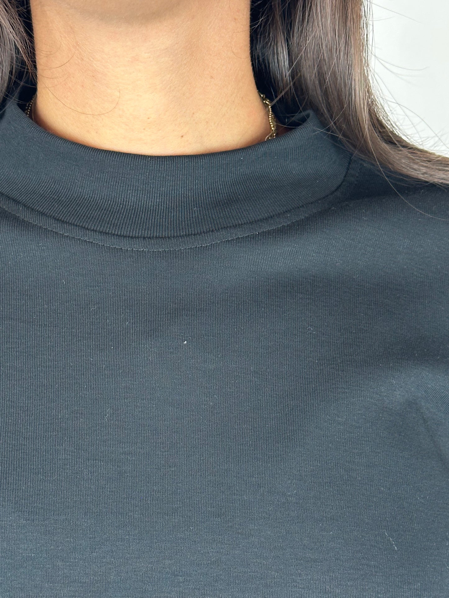 MAGLIA NERA M|LUNGA COTONE