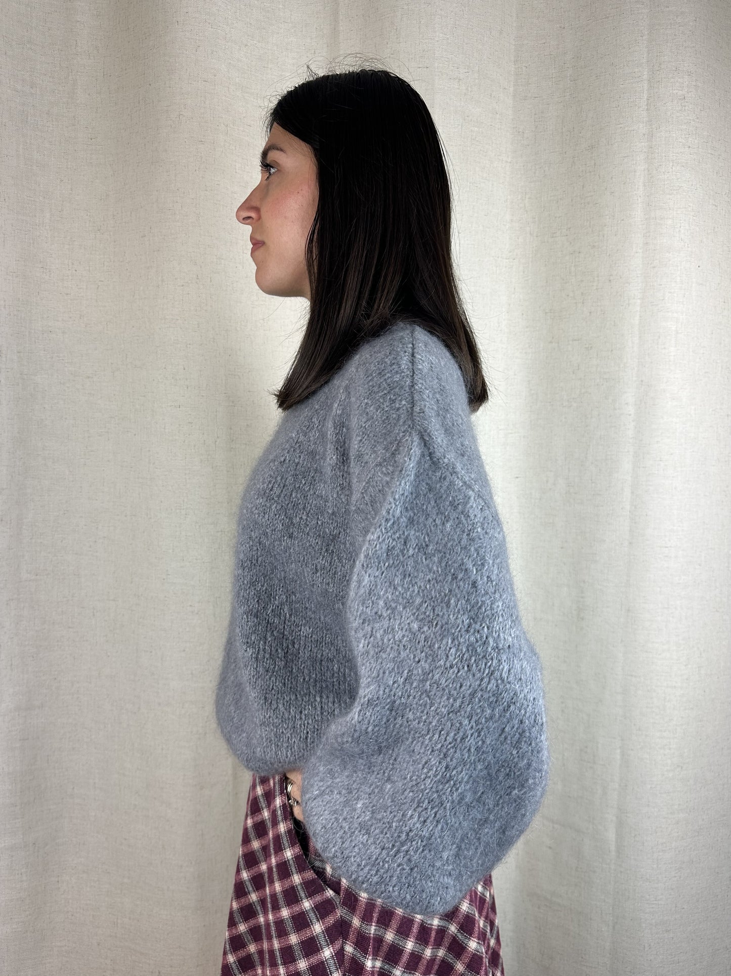 MAGLIONE GRIGIO GIROCOLLO