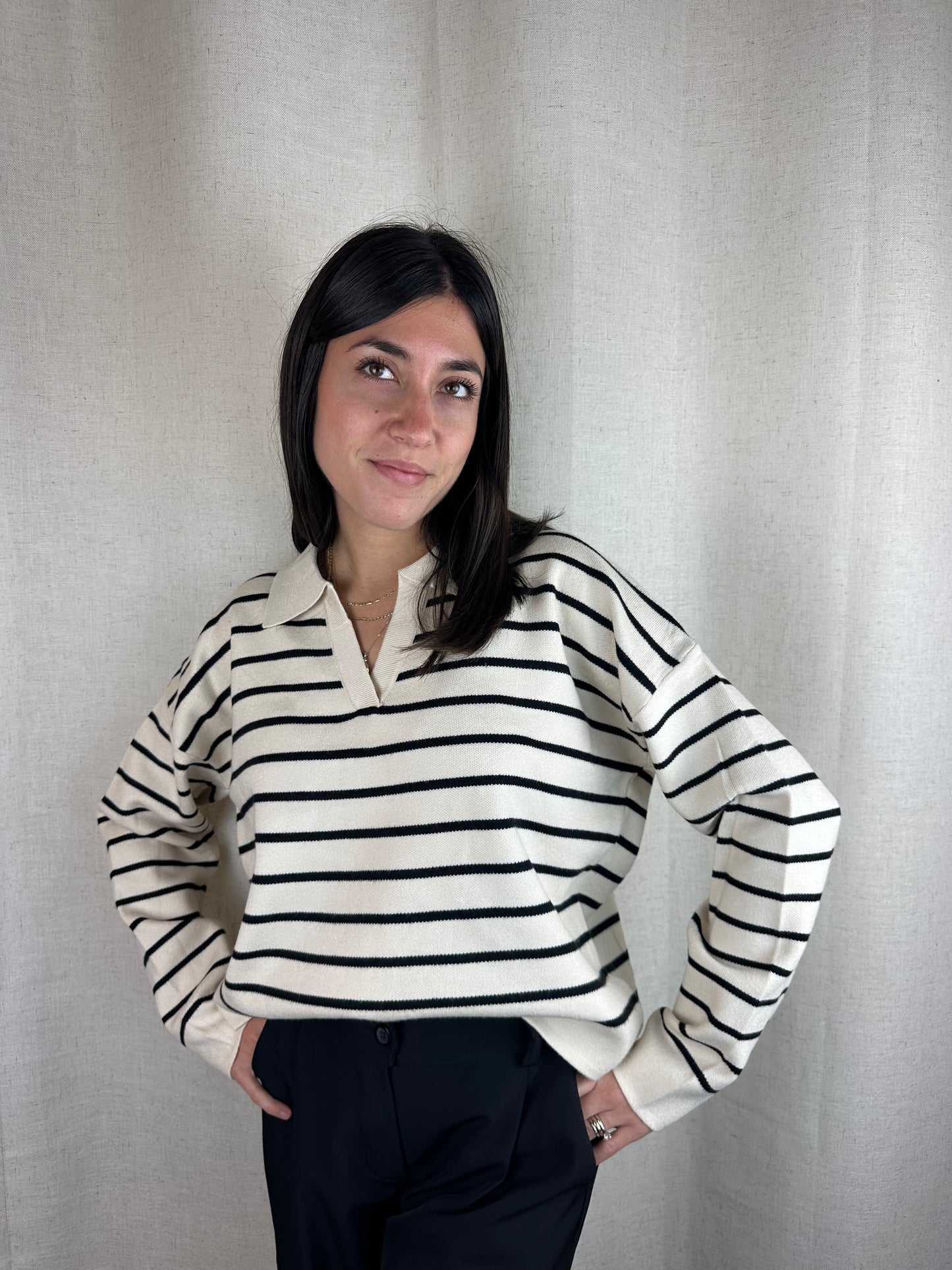 MAGLIONCINO RIGHE A POLO