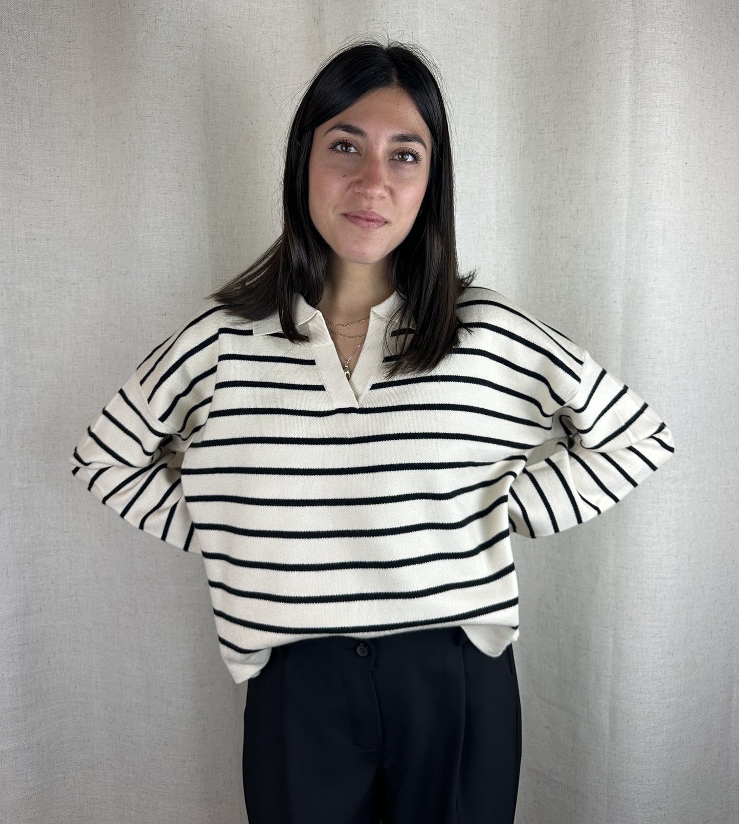 MAGLIONCINO RIGHE A POLO