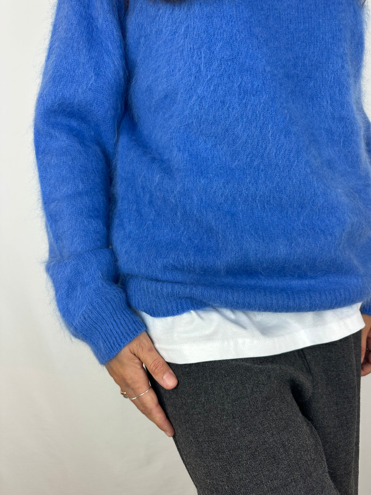 MAGLIONE CERULEO IN LANA