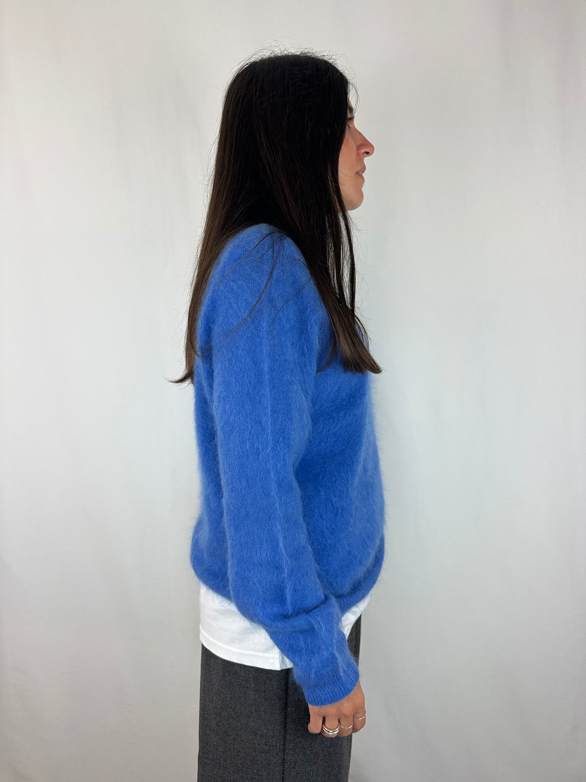 MAGLIONE CERULEO IN LANA