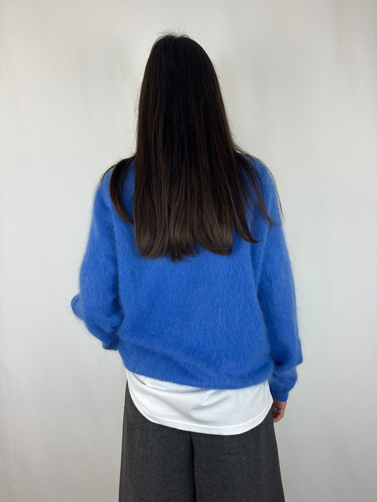 MAGLIONE CERULEO IN LANA