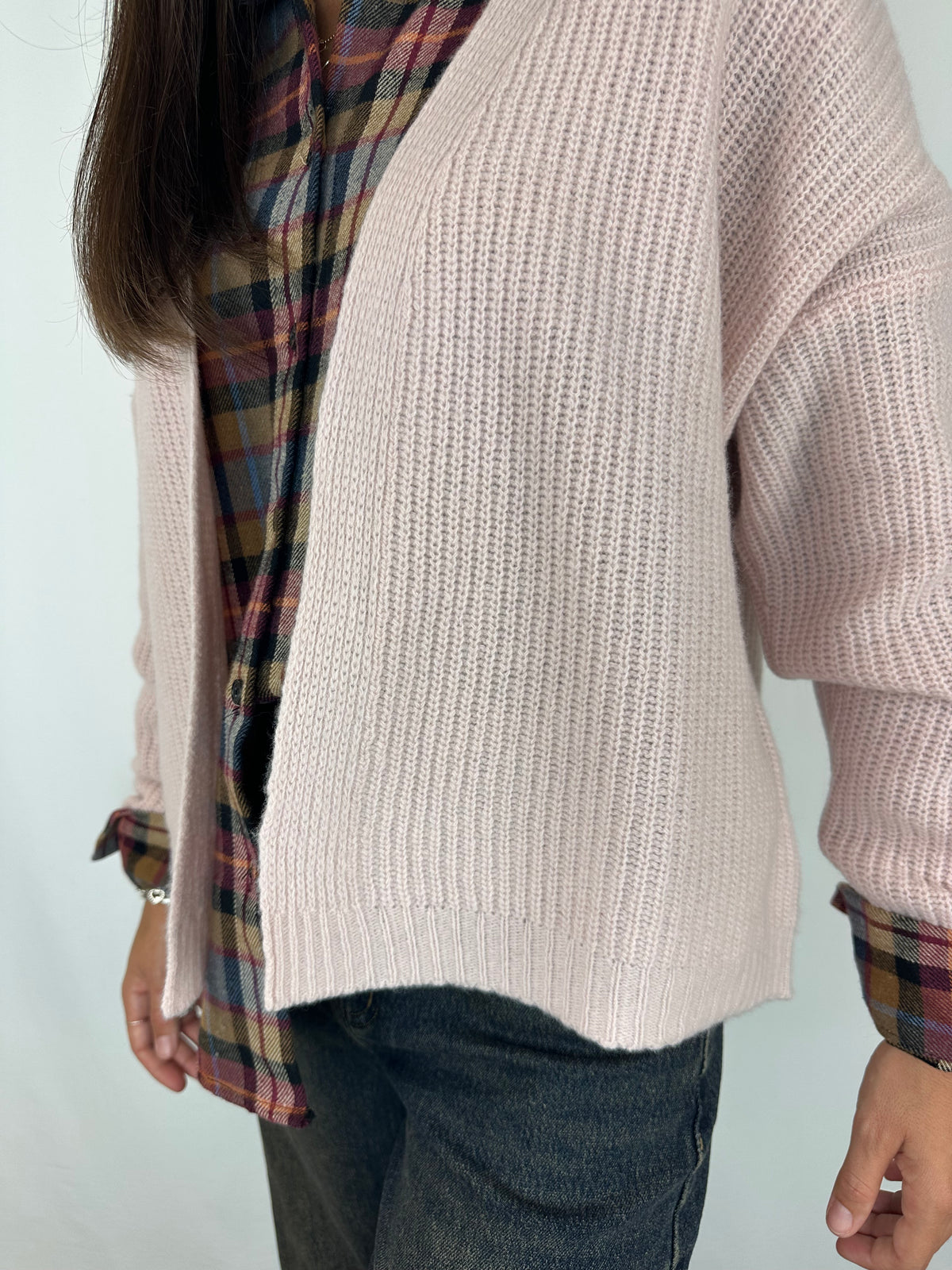 CARDIGAN ROSA 100% LANA MERINO