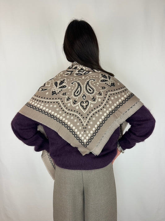 SCIARPA BANDANA BEIGE