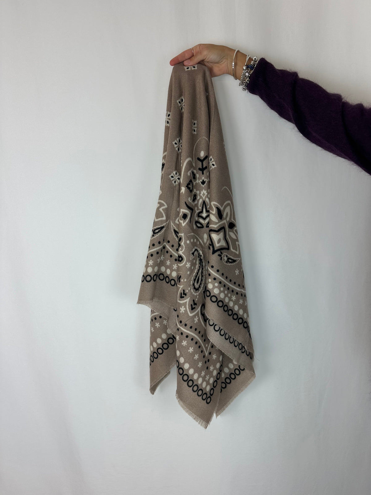 SCIARPA BANDANA BEIGE