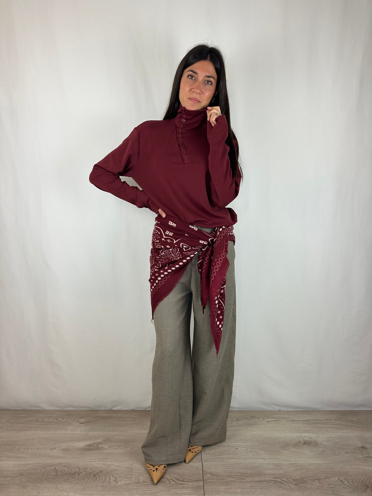 SCIARPA BANDANA BORDEAUX