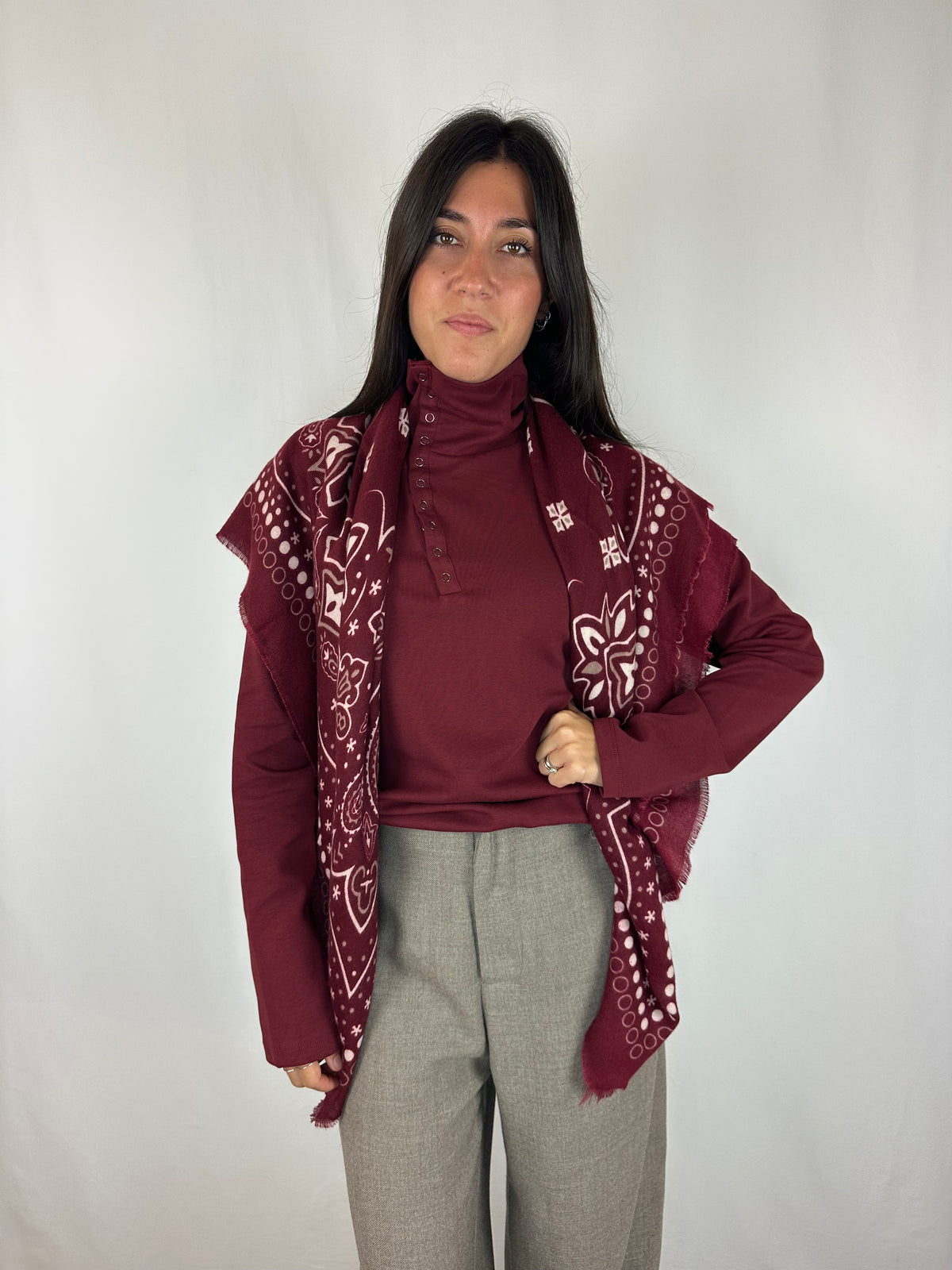 SCIARPA BANDANA BORDEAUX