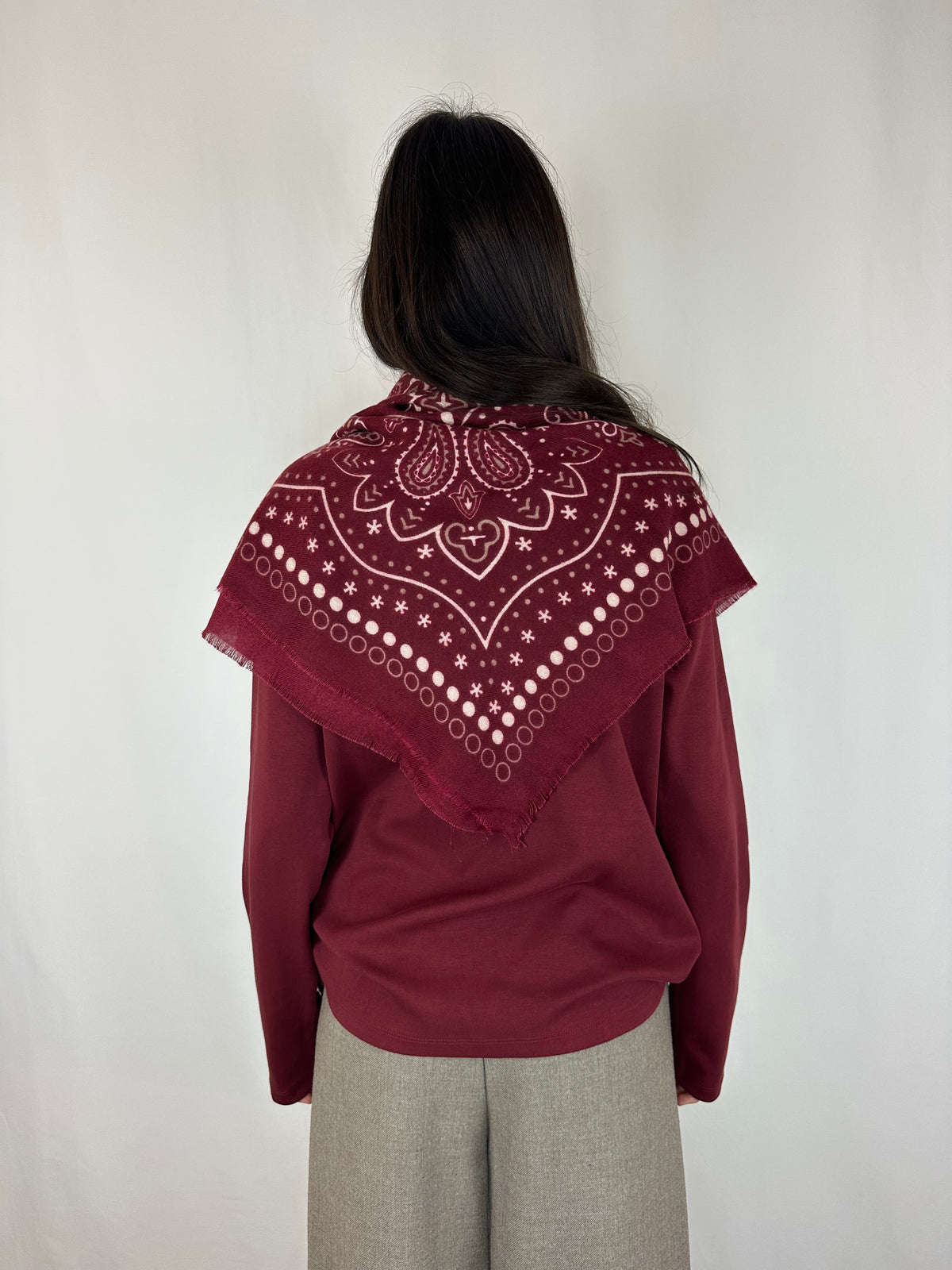 SCIARPA BANDANA BORDEAUX