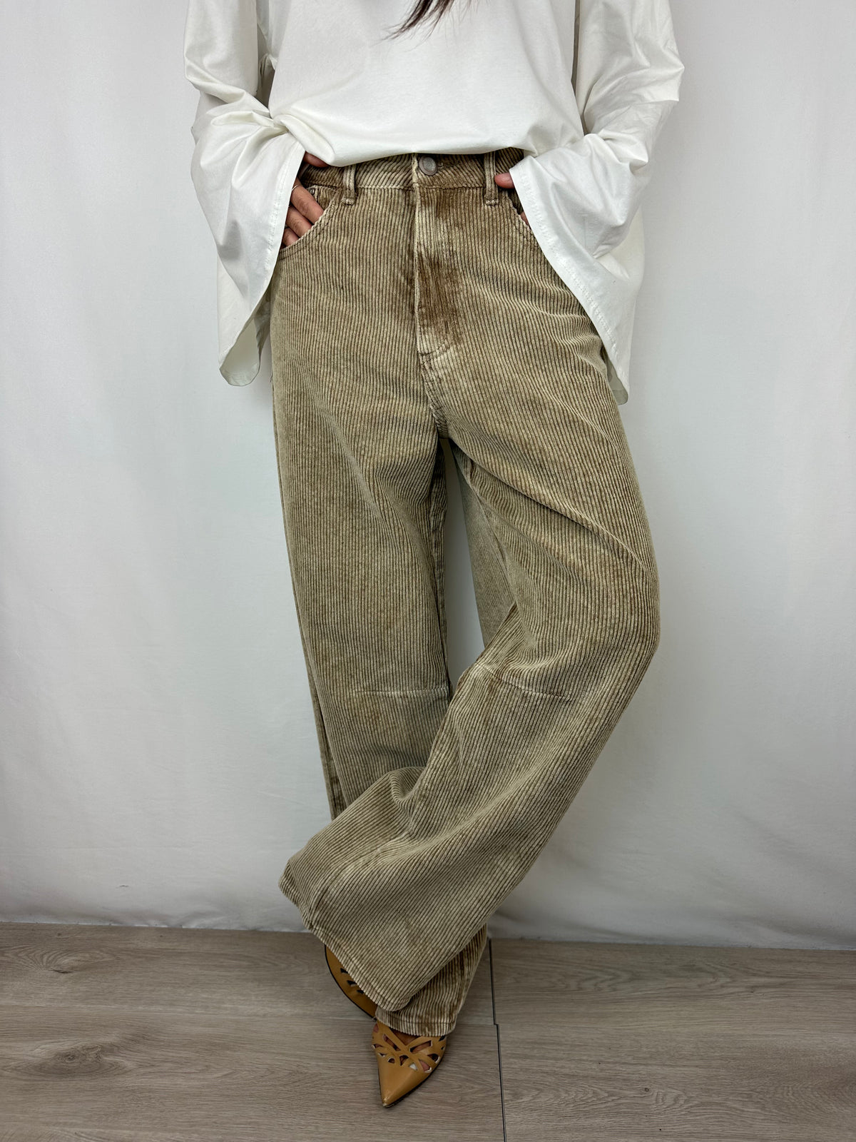 PANTALONE CAMMELLO VELLUTO A COSTE