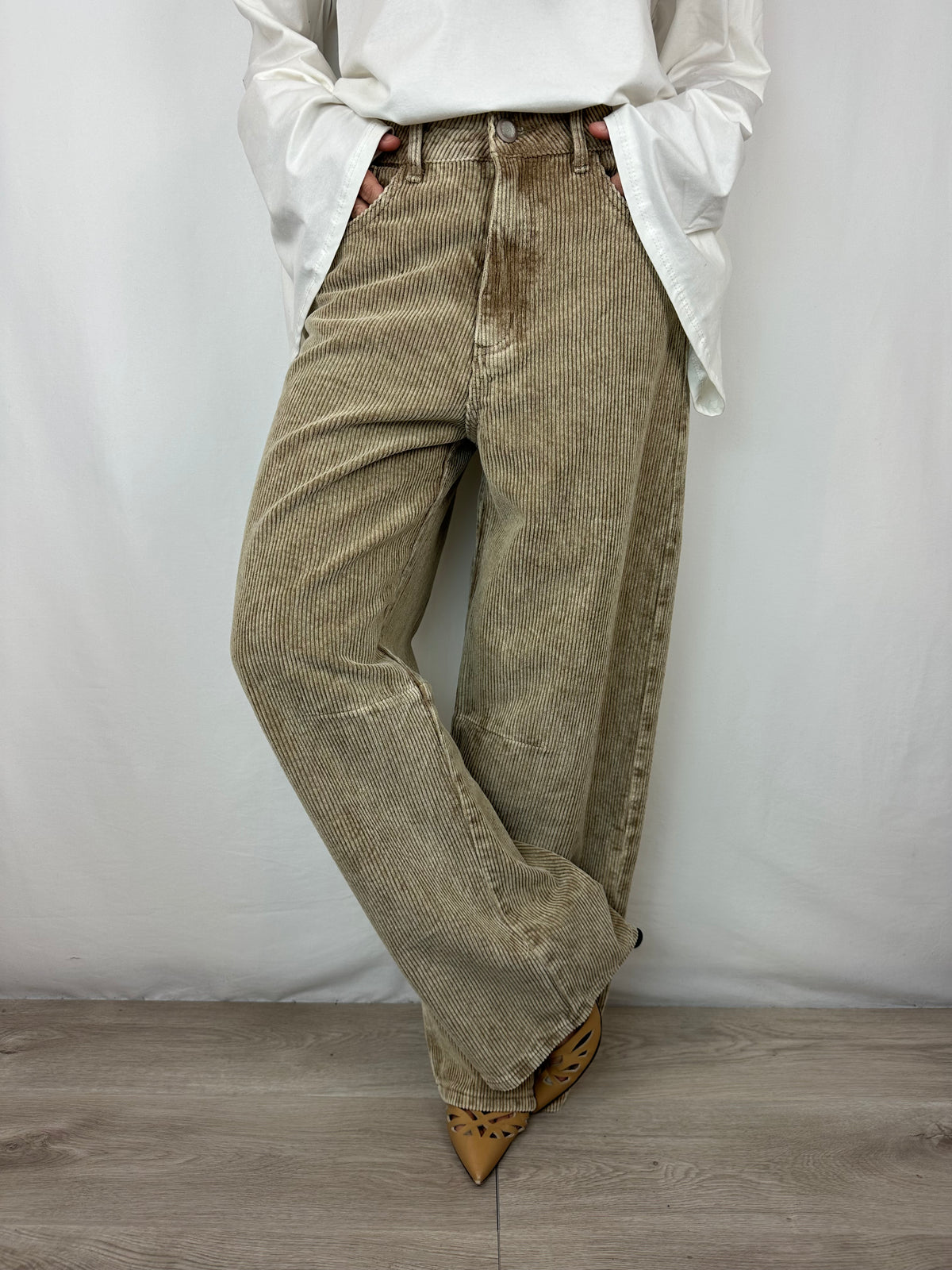 PANTALONE CAMMELLO VELLUTO A COSTE
