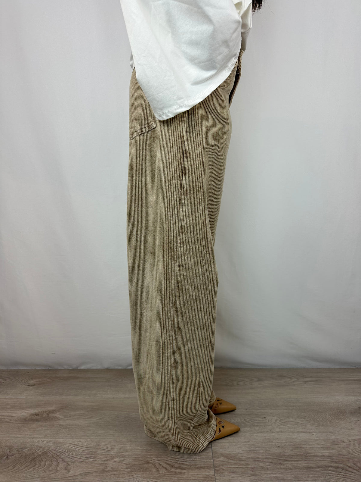 PANTALONE CAMMELLO VELLUTO A COSTE