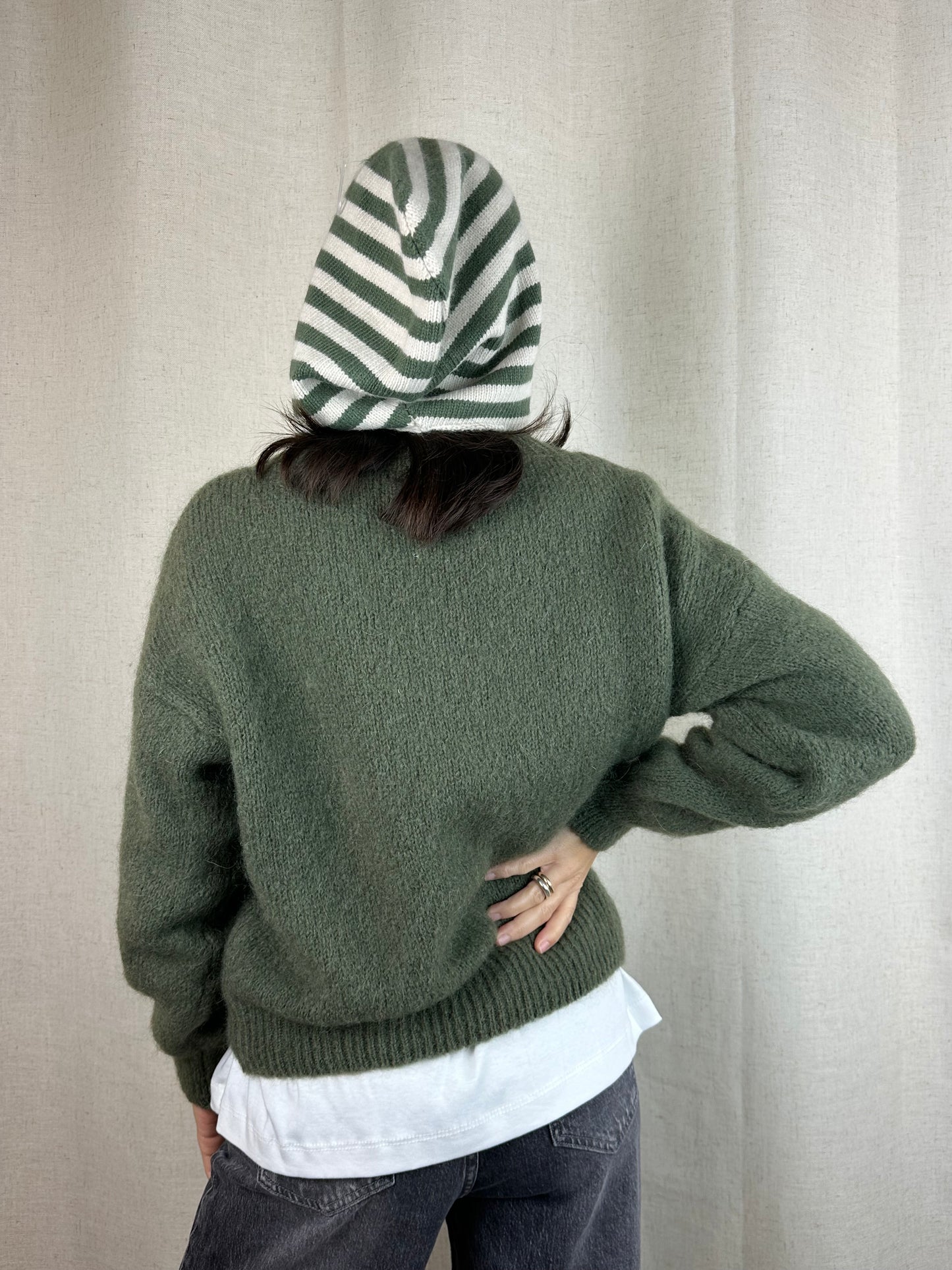 CAPPUCCIO RIGHE VERDE