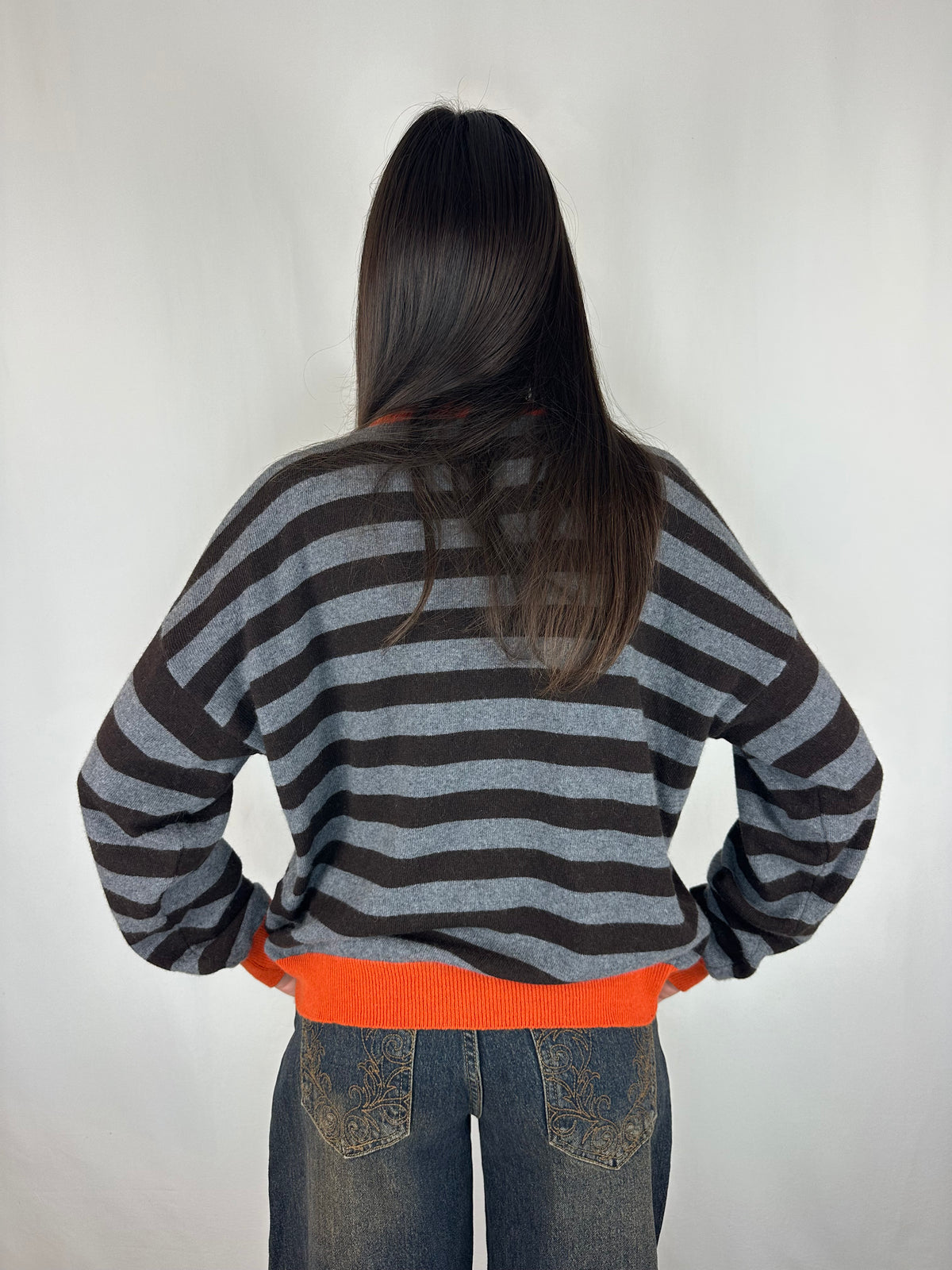 MAGLIONCINO LANA E CASHMERE GRIGIO|MARRONE|ARANCIO