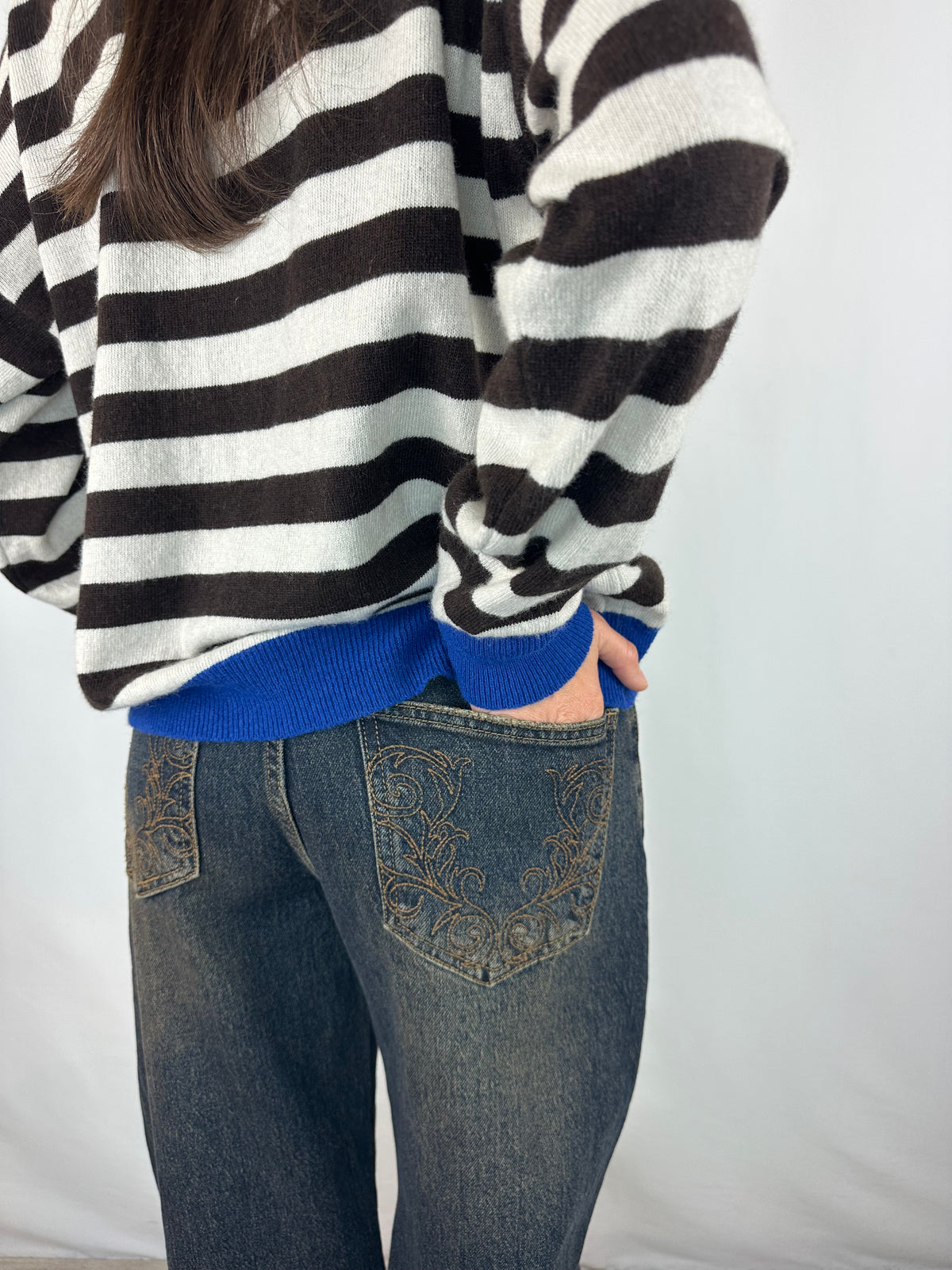 MAGLIONCINO LANA E CASHMERE MARRONE|BEIGE|BLUETTE