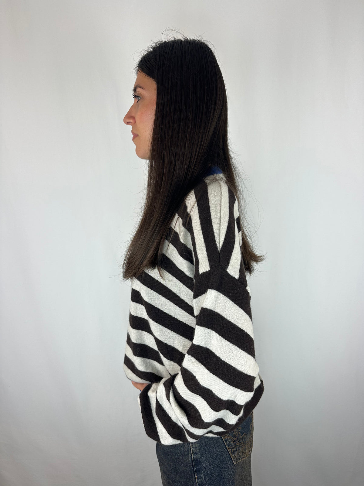 MAGLIONCINO LANA E CASHMERE MARRONE|BEIGE|BLUETTE