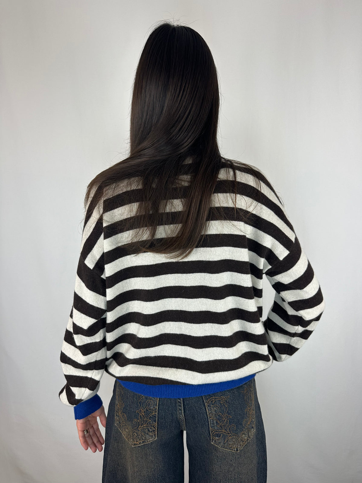 MAGLIONCINO LANA E CASHMERE MARRONE|BEIGE|BLUETTE
