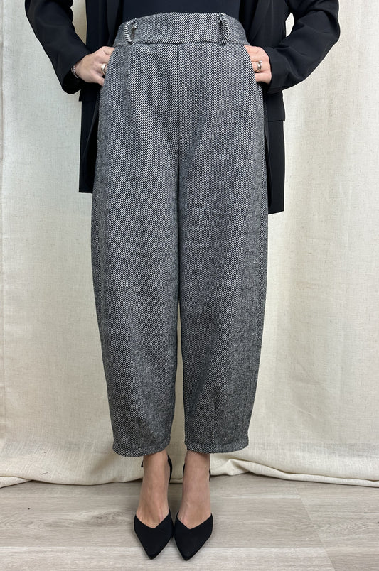 PANTALONE SPIGATO NERO