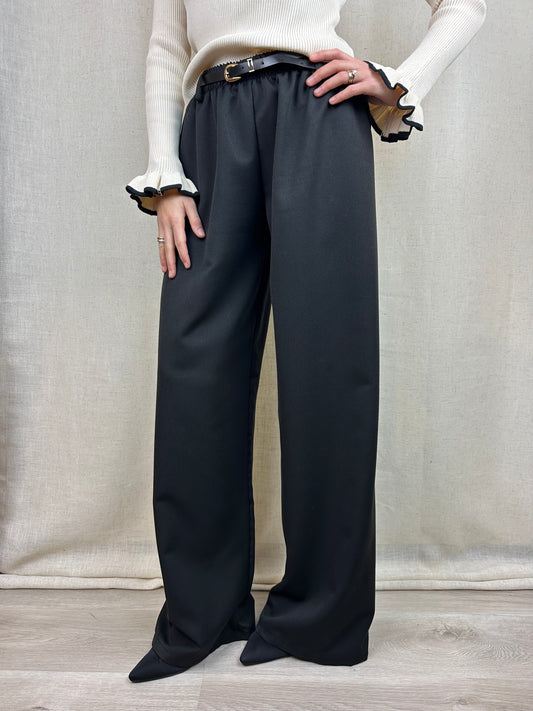 PANTALONE NERO PALAZZO
