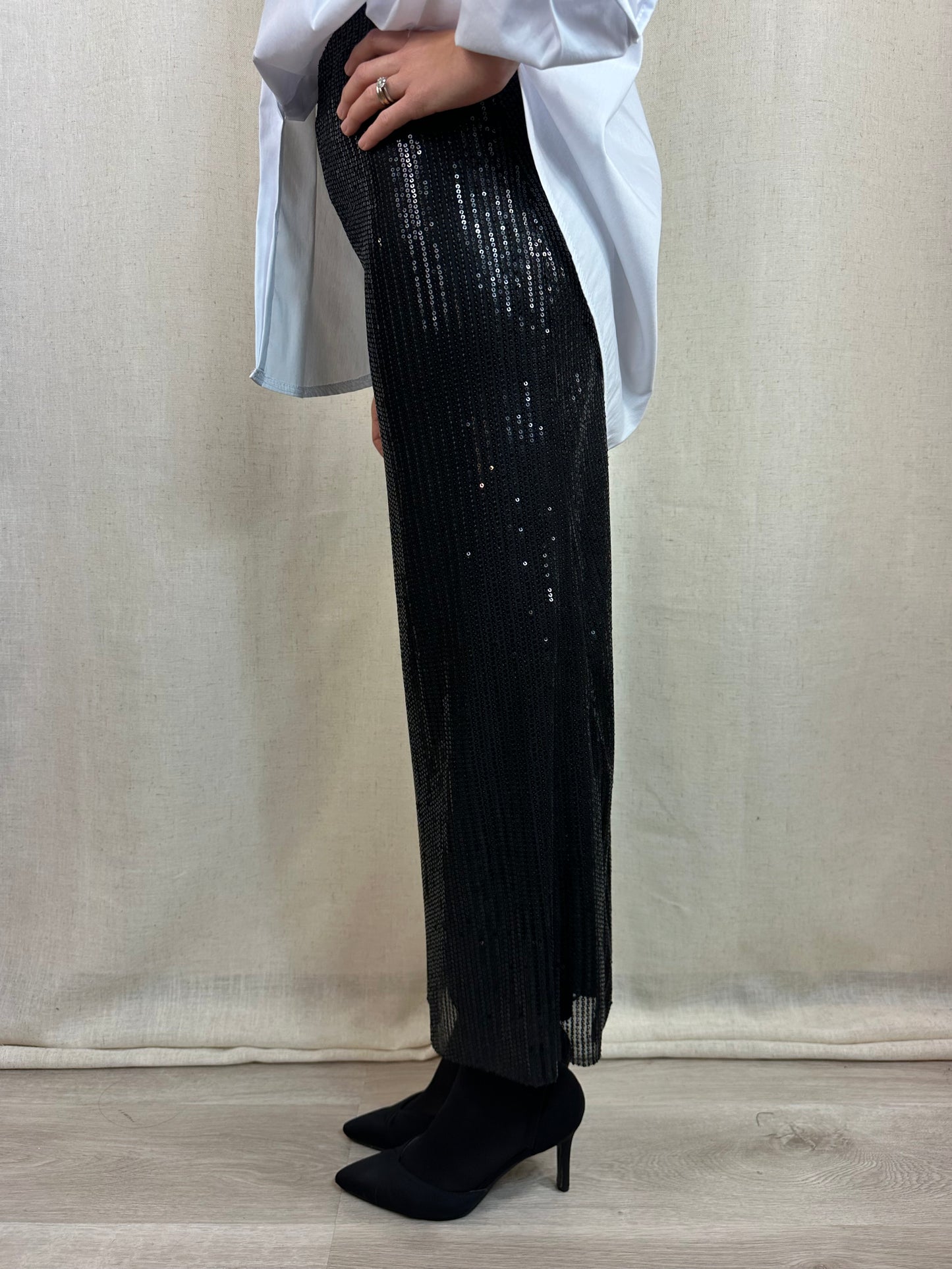 GONNA NERA PAILLETTES