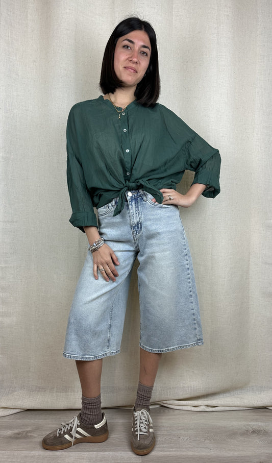 BERMUDA JEANS LAVAGGIO CHIARO