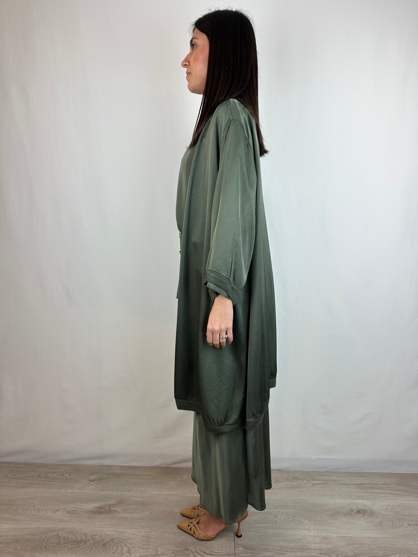 CARDIGAN VERDE VISCOSA