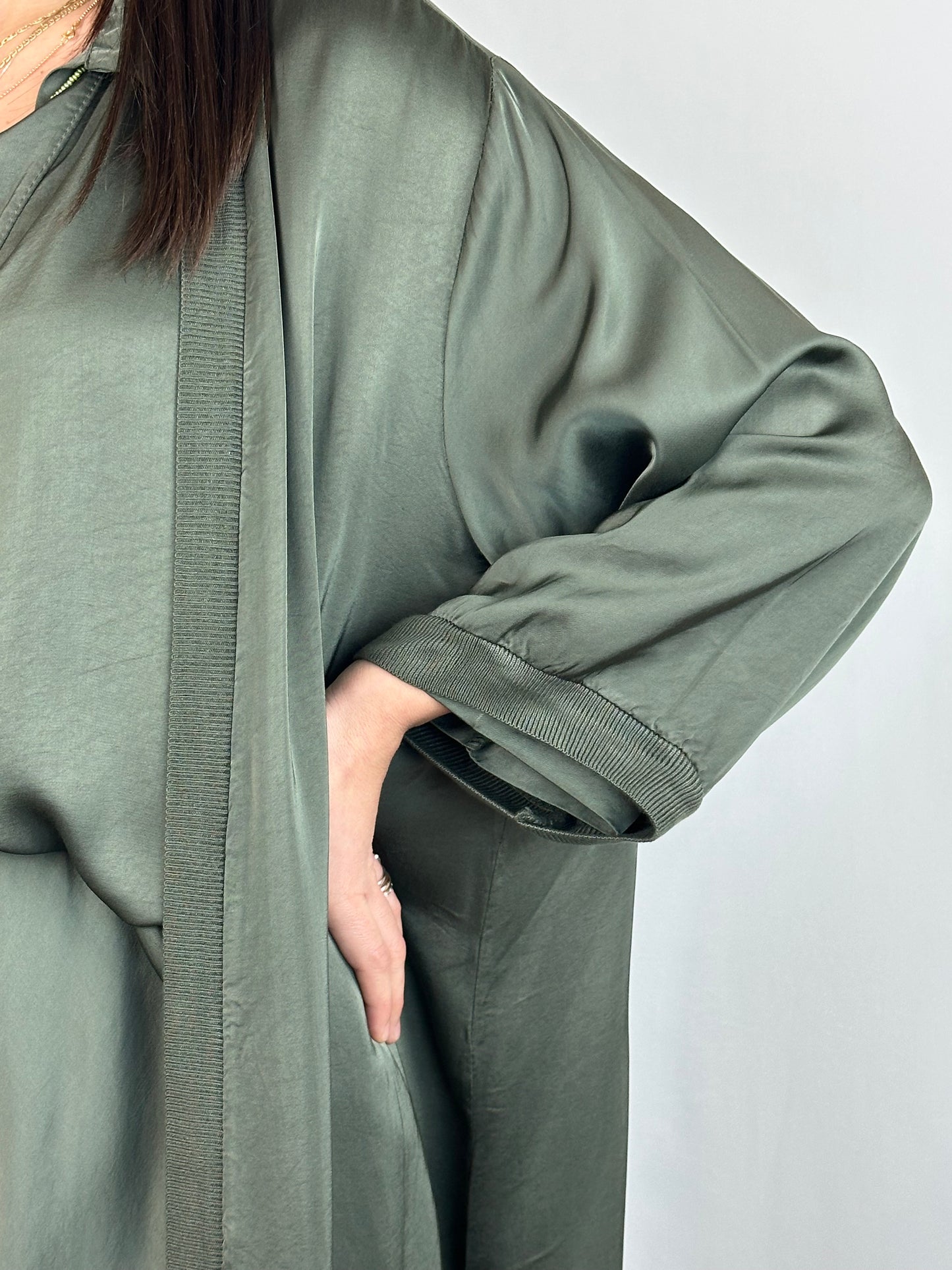 CARDIGAN VERDE VISCOSA