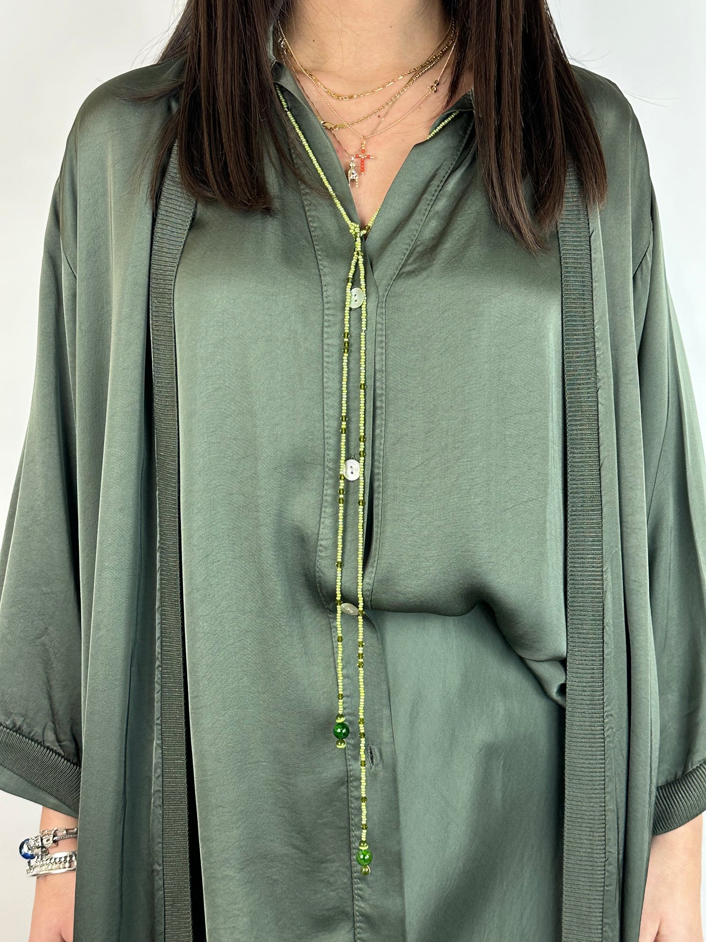 CARDIGAN VERDE VISCOSA