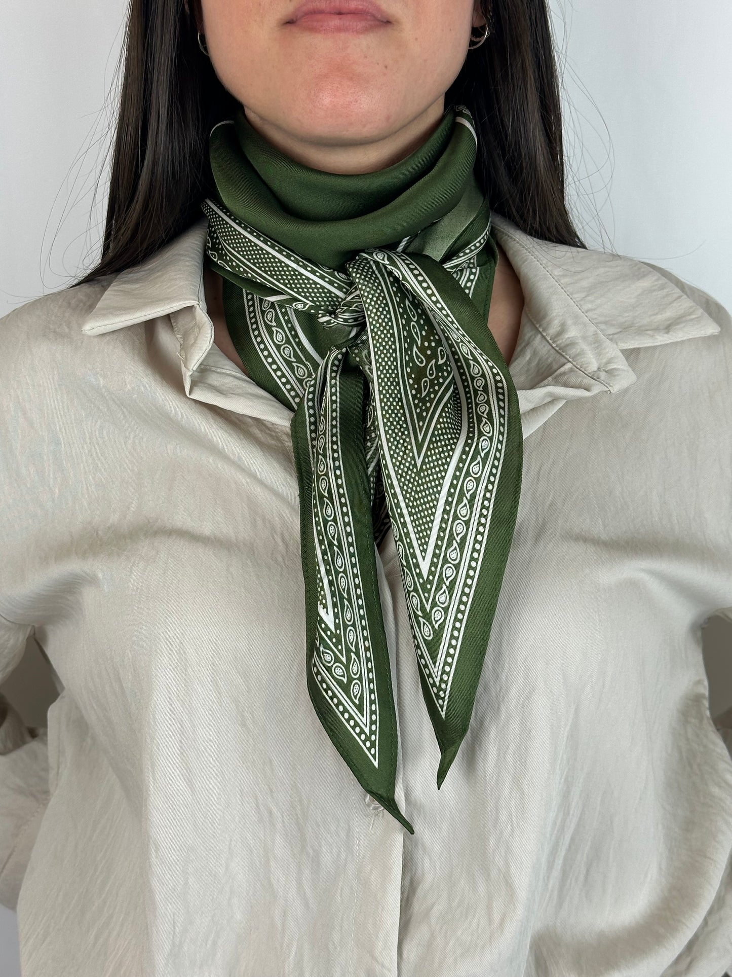 FOULARD VERDE FANTASIA PAISLEY