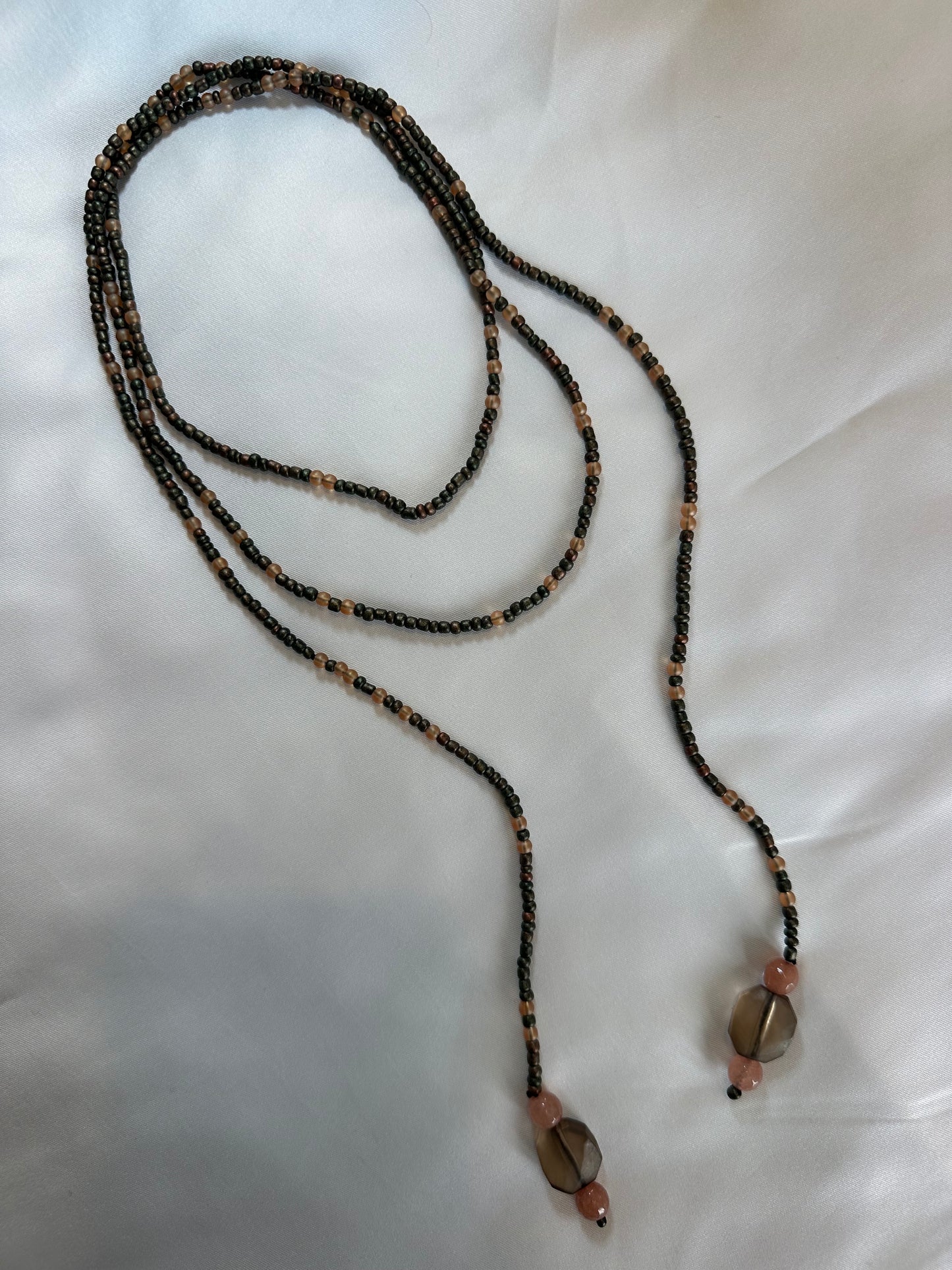 COLLANA A FILO ROSA PESCA|PIOMBO