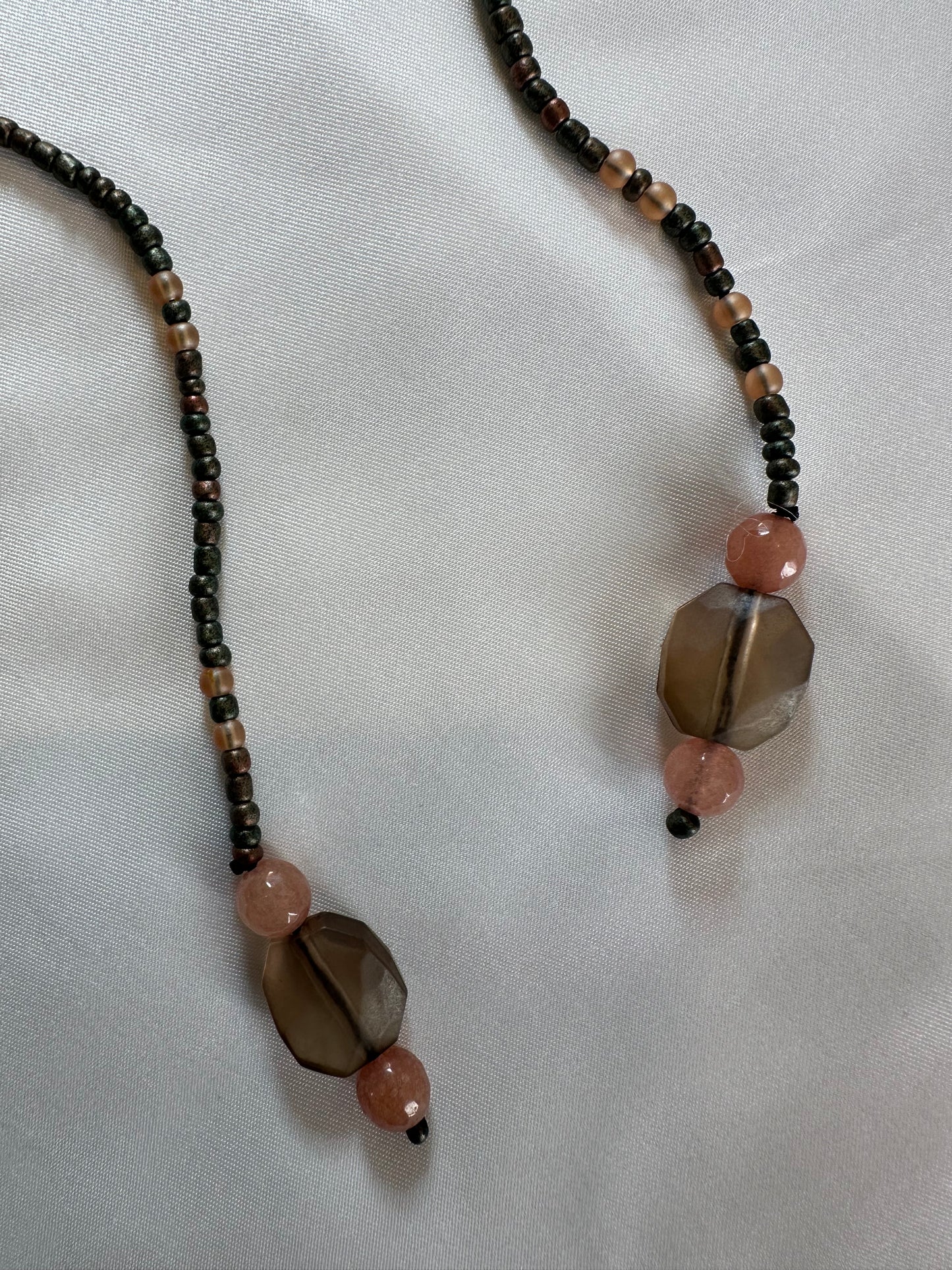 COLLANA A FILO ROSA PESCA|PIOMBO