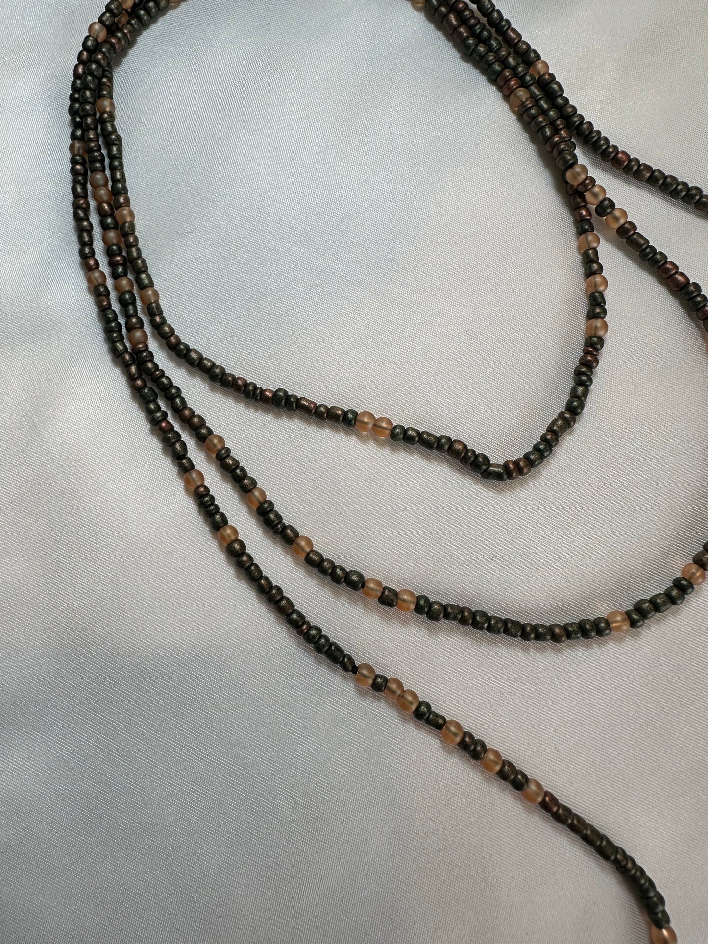 COLLANA A FILO ROSA PESCA|PIOMBO