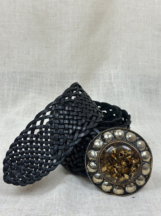 CINTURONE IN PELLE NERO
