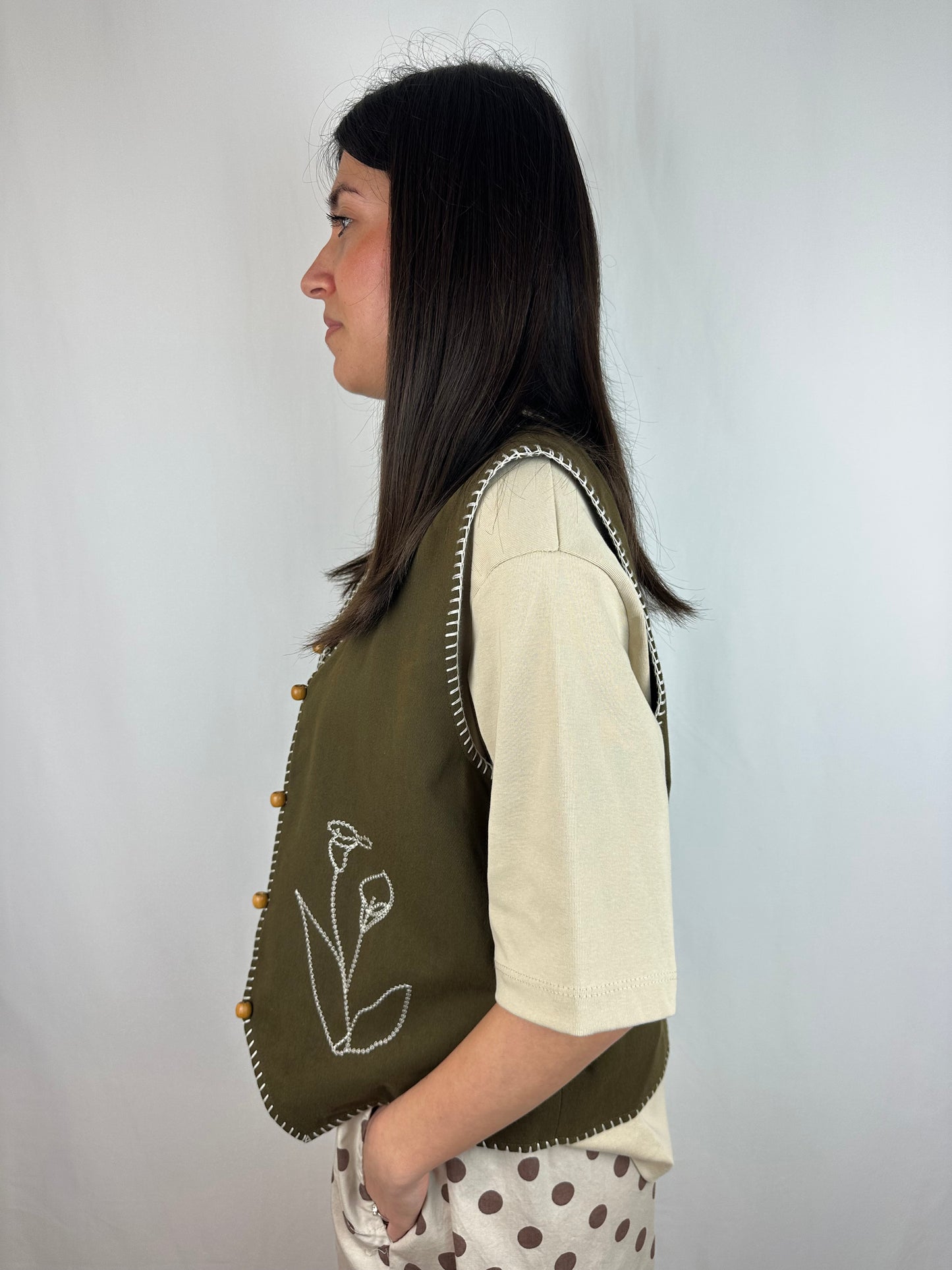 GILET MARRONE|VERDONE