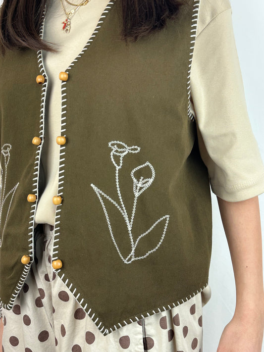 GILET MARRONE|VERDONE