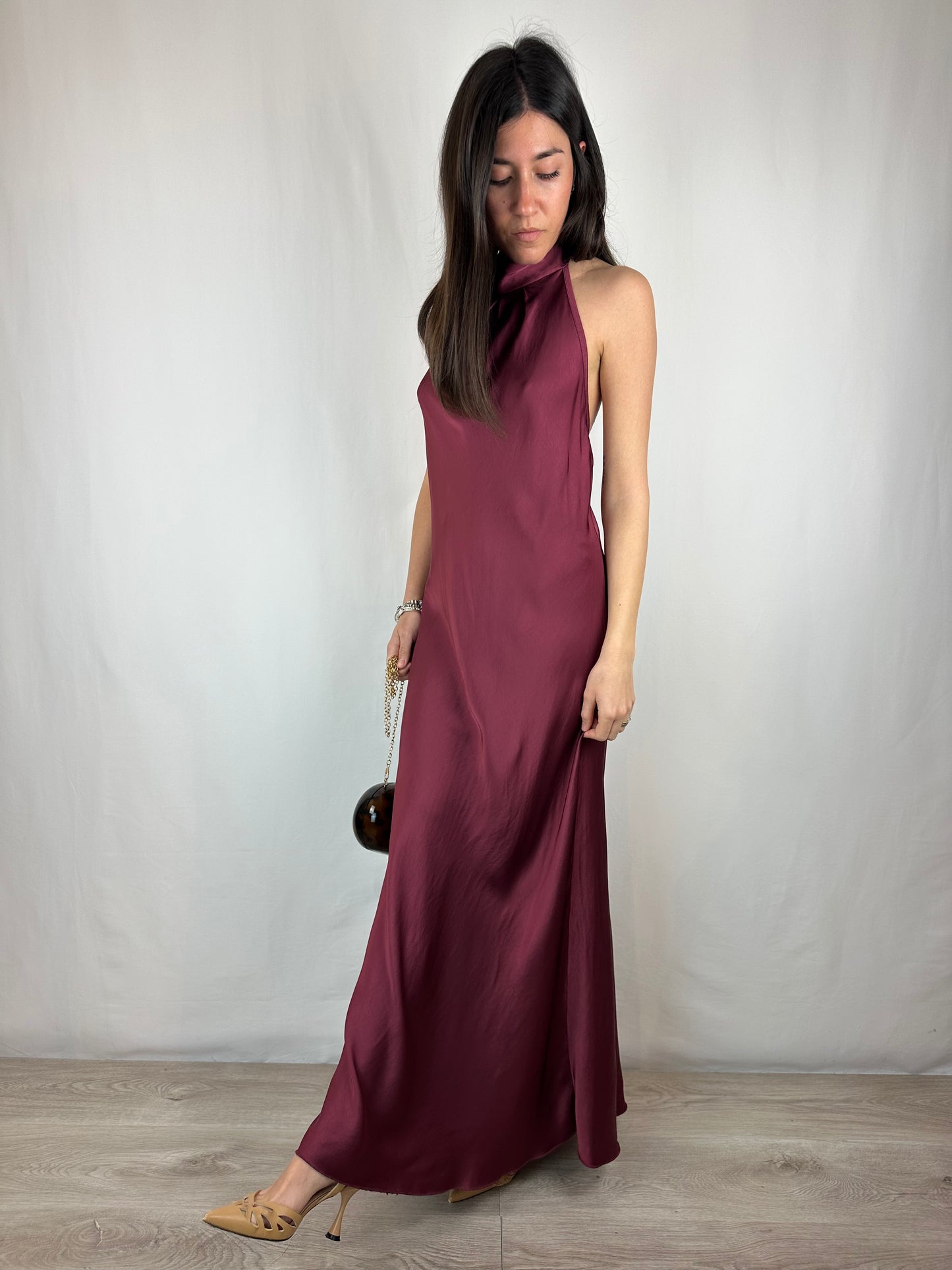 ABITO BURGUNDY SCOLLO ALL'AMERICANA