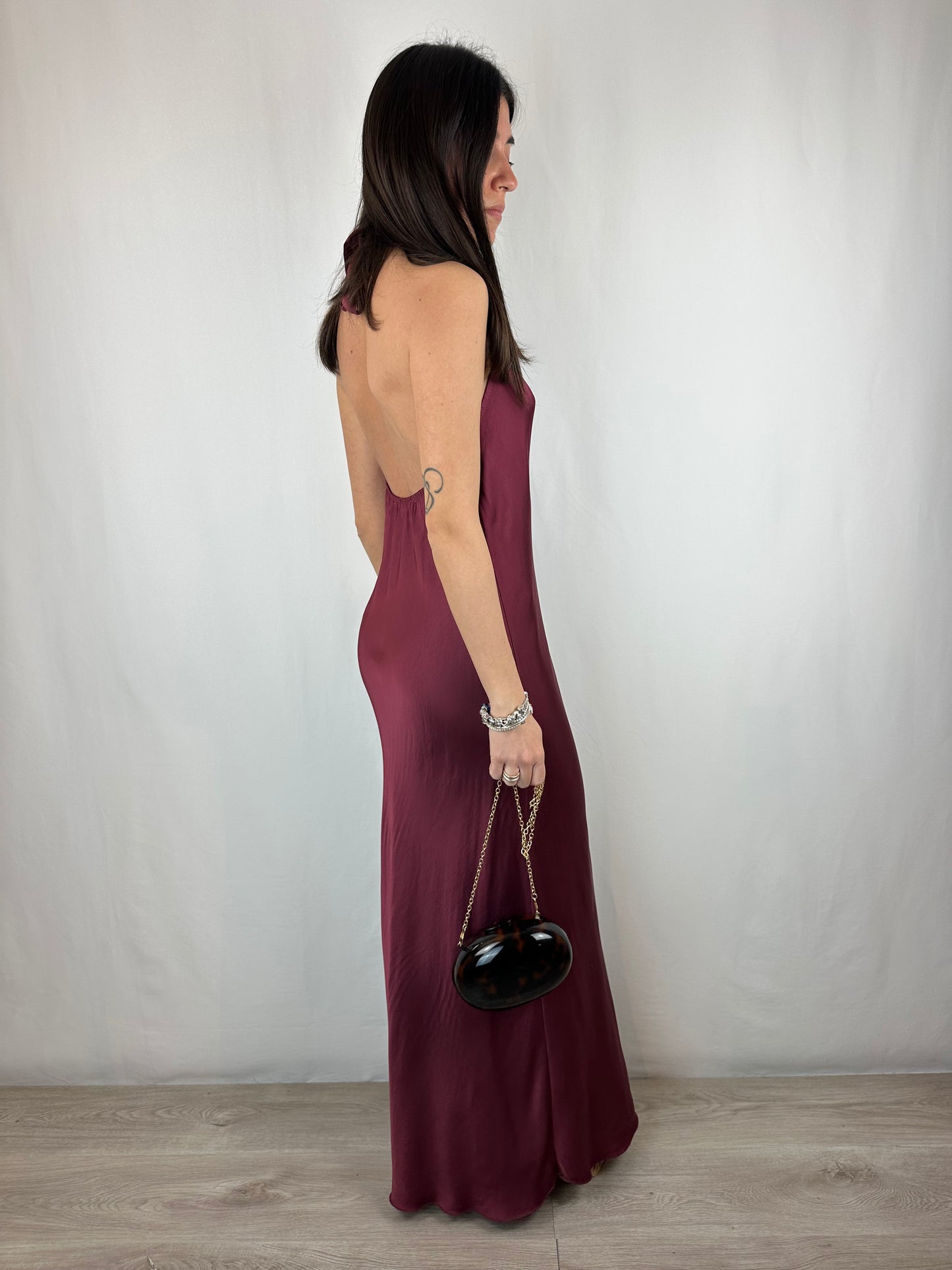 ABITO BURGUNDY SCOLLO ALL'AMERICANA