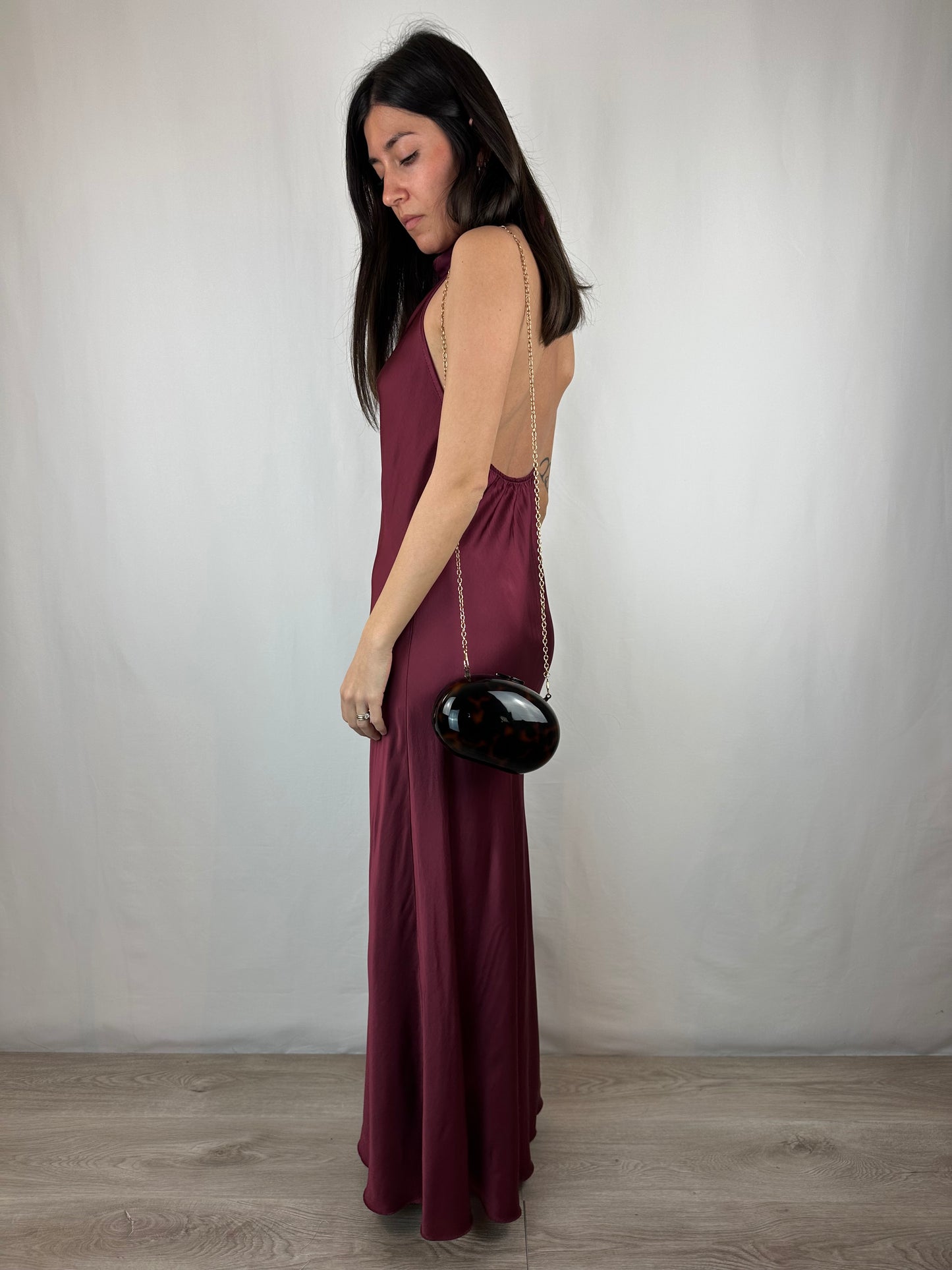 ABITO BURGUNDY SCOLLO ALL'AMERICANA