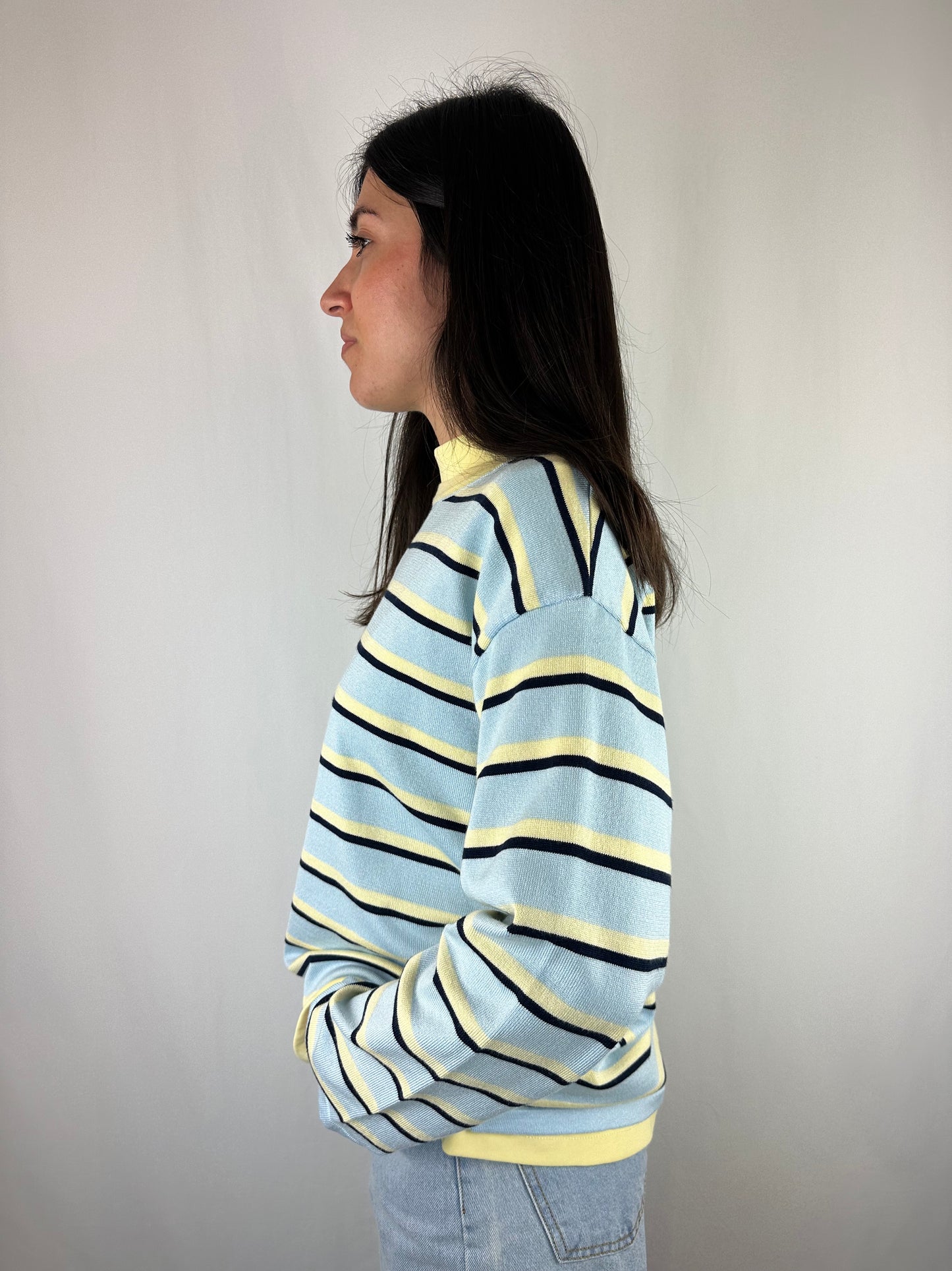 MAGLIONCINO RIGHE GIALLO|AZZURRO