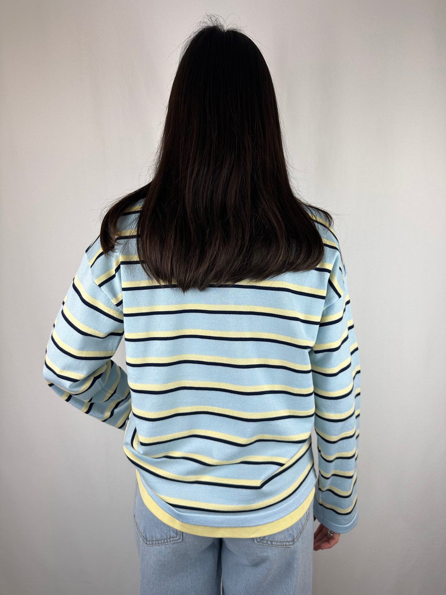 MAGLIONCINO RIGHE GIALLO|AZZURRO