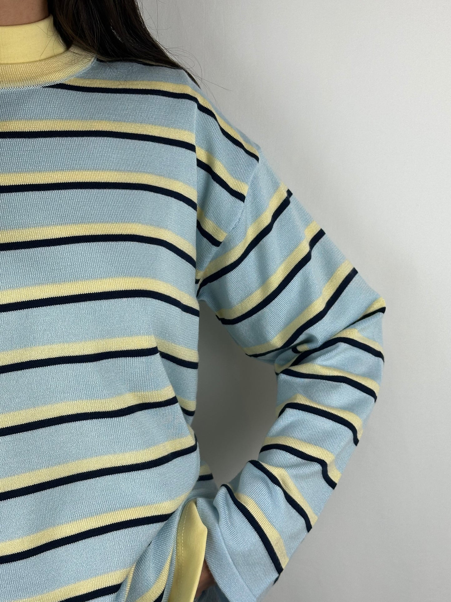 MAGLIONCINO RIGHE GIALLO|AZZURRO