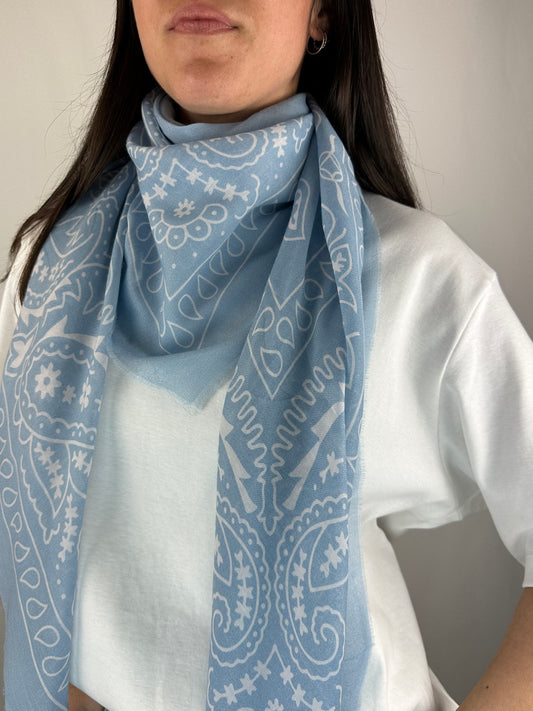 SCIARPA BANDANA AZZURRA