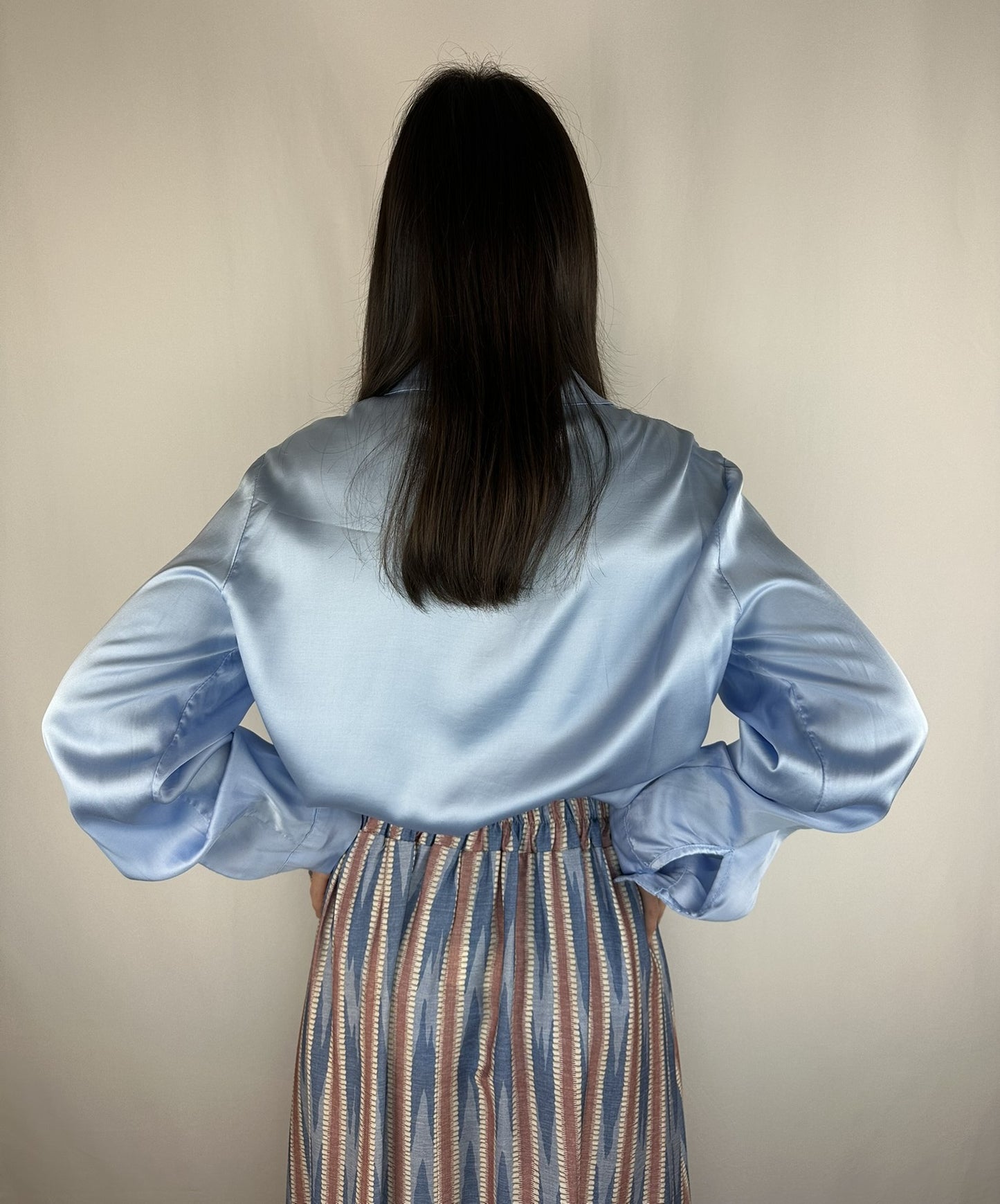 CAMICIA AZZURRA VISCOSA