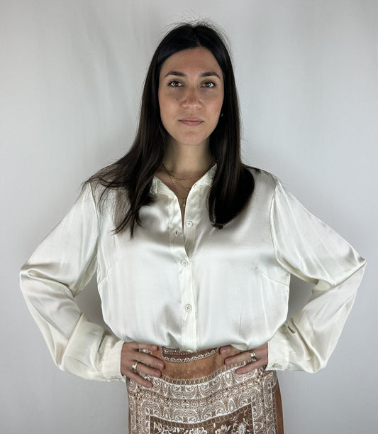 CAMICIA AVORIO VISCOSA